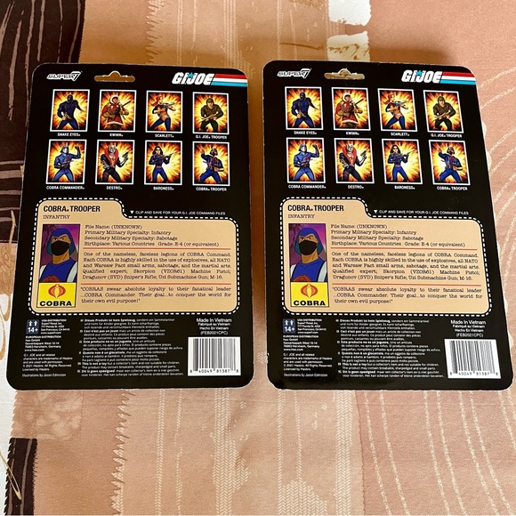 G.I.Joe 2021 4” Super7 Cobra Trooper Infantry Y-Back Dual - Picture 2 of 5